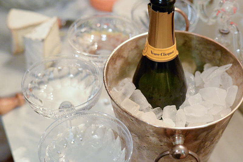 Happy New Year Black Tie Dinner Party Veuve Clicqout