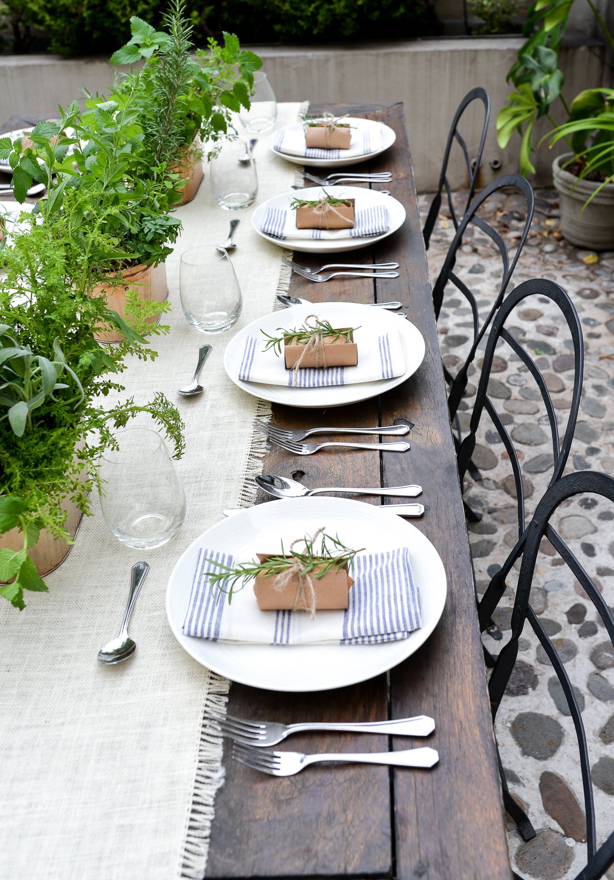 Summer Garden Party with Black Twine