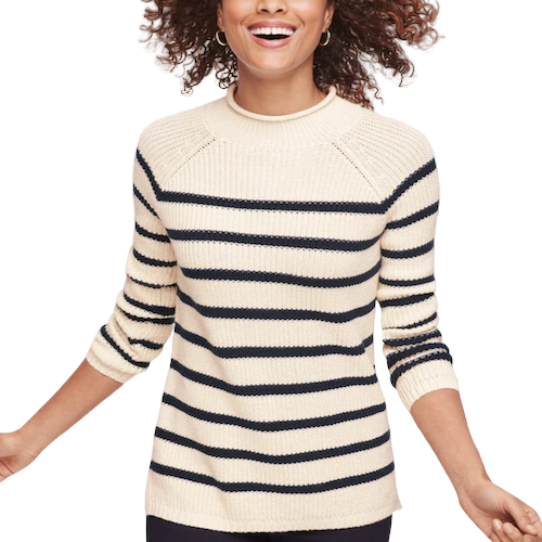 Talbots Shaker Stitch Stripe Sweater